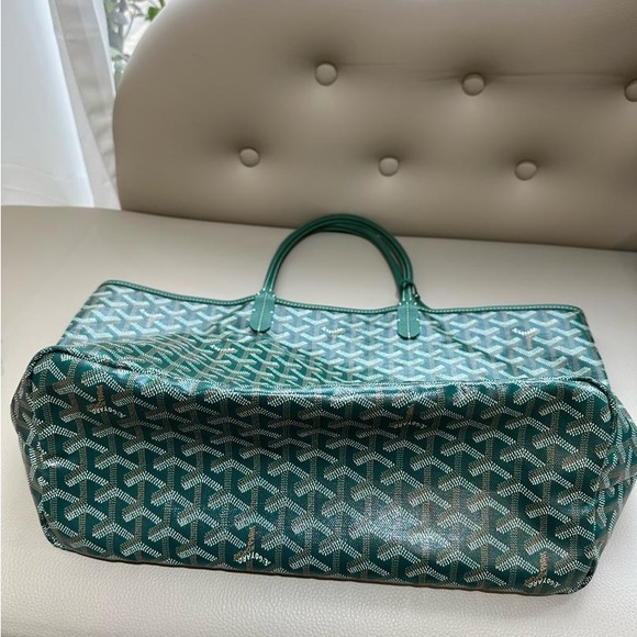 Preloved Goyard Green Tote Bag with Pouch - Picture 5 of 9